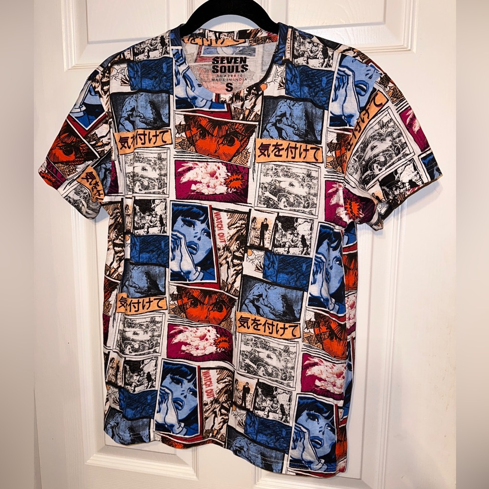 Seven Souls Shirt Unisex Small Short Sleeve Comic Book Graphic Tee Pop Art